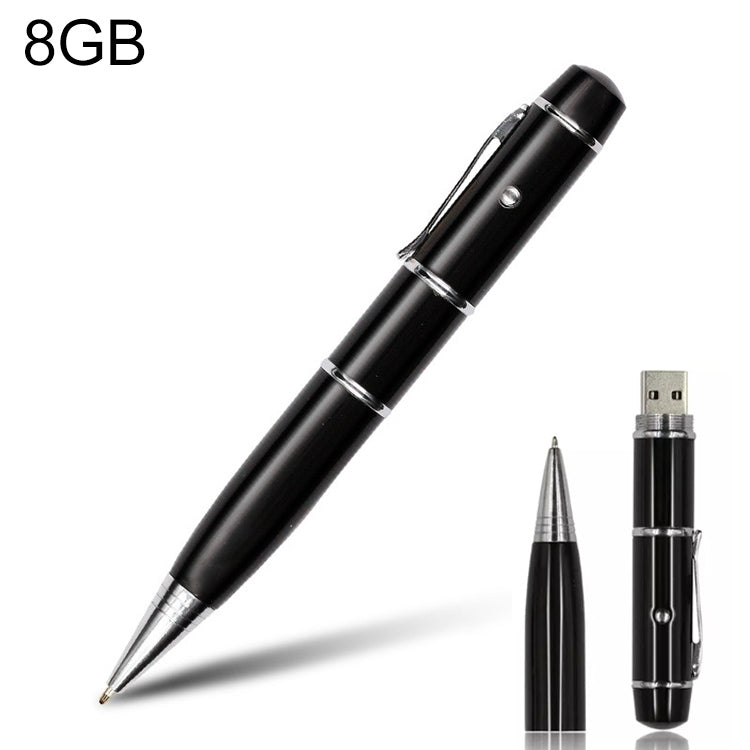 3 in 1 Laser Pen Style USB Flash Disk,8GB (Black), 8GB (Black)
