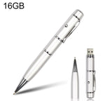 3 in 1 Laser Pen Style USB Flash Disk, Silver (16GB), 16GB (Silver)
