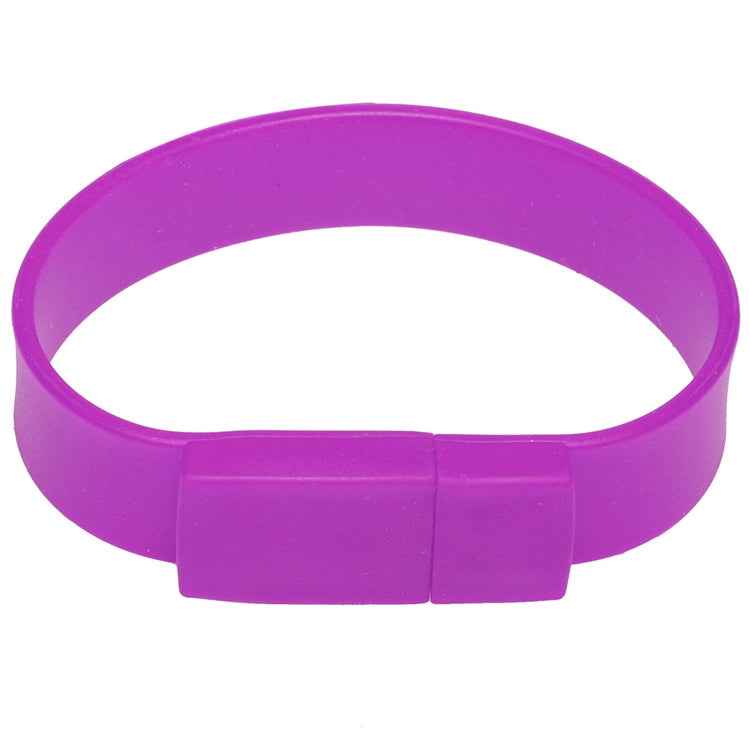 16GB Silicon Bracelets USB 2.0 Flash Disk, 16GB (Purple)