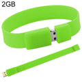2GB Silicon Bracelets USB 2.0 Flash Disk, 2GB (Green)