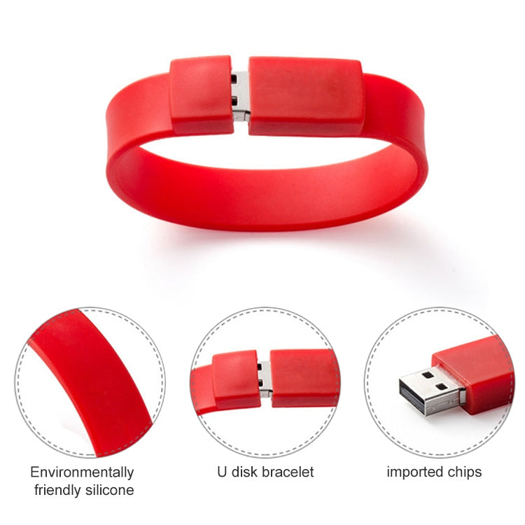 2GB Silicon Bracelets USB 2.0 Flash Disk, 2GB (Green)