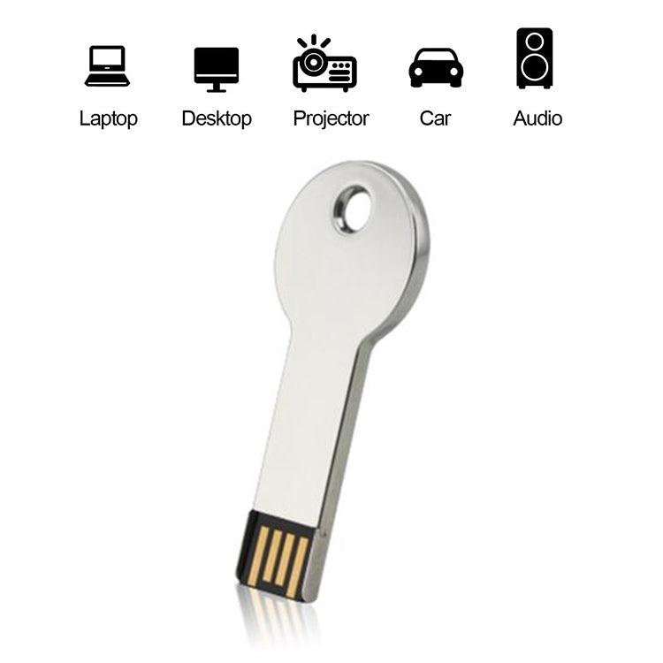 Metal Series Mini USB 2.0 Flash Disk with Keychain (2GB), 2GB