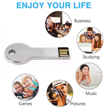 Metal Series Mini USB 2.0 Flash Disk with Keychain (2GB), 2GB