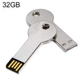 Silver Metal Key Style USB 2.0 Flash Disk (32GB)(Silver), 32GB