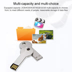 Silver Metal Key Style USB 2.0 Flash Disk (32GB)(Silver), 32GB