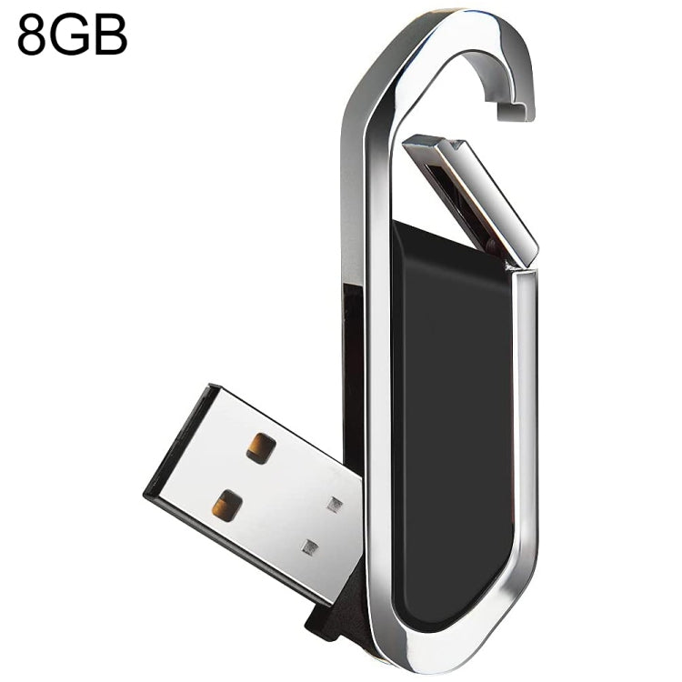 8GB Metallic Keychains Style USB 2.0 Flash Disk (Black), 8GB (Black)