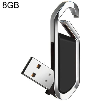 8GB Metallic Keychains Style USB 2.0 Flash Disk (Black), 8GB (Black)