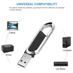 8GB Metallic Keychains Style USB 2.0 Flash Disk (Black), 8GB (Black)