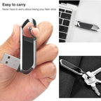 8GB Metallic Keychains Style USB 2.0 Flash Disk (Black), 8GB (Black)