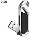 2GB Metallic Keychains Style USB 2.0 Flash Disk (Black), 2GB (Black)
