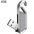4GB Metallic Keychains Style USB 2.0 Flash Disk (Grey), 4GB (Grey)