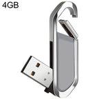 4GB Metallic Keychains Style USB 2.0 Flash Disk (Grey), 4GB (Grey)