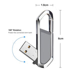 4GB Metallic Keychains Style USB 2.0 Flash Disk (Grey), 4GB (Grey)
