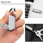 4GB Metallic Keychains Style USB 2.0 Flash Disk (Grey), 4GB (Grey)