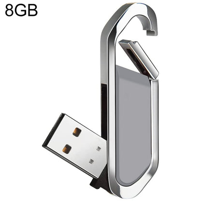 8GB Metallic Keychains Style USB 2.0 Flash Disk (Grey), 8GB (Grey)
