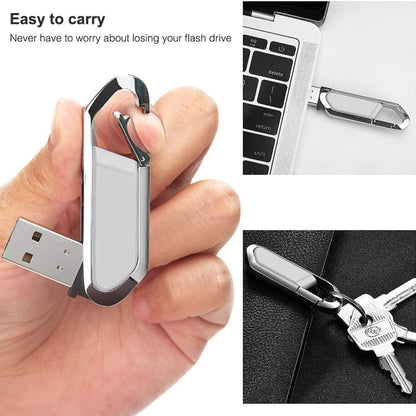 8GB Metallic Keychains Style USB 2.0 Flash Disk (Grey), 8GB (Grey)