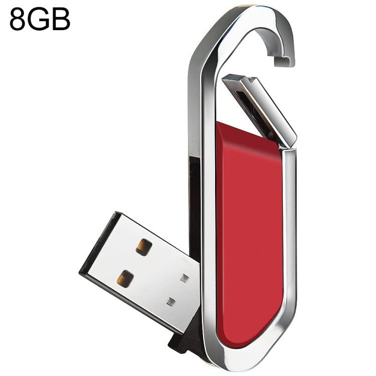8GB Metallic Keychains Style USB 2.0 Flash Disk (Red), 8GB (Red)