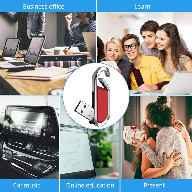 8GB Metallic Keychains Style USB 2.0 Flash Disk (Red), 8GB (Red)