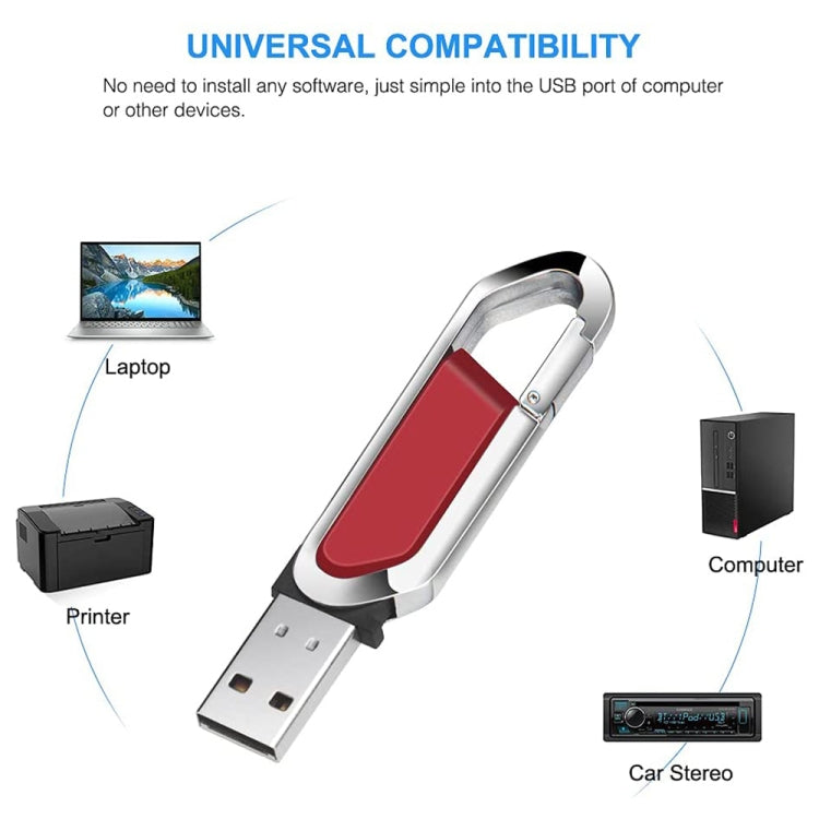 2GB Metallic Keychains Style USB 2.0 Flash Disk (Red), 2GB (Red)