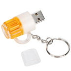 Beer Keychain Style USB Flash Disk with 2GB Memory, 2GB