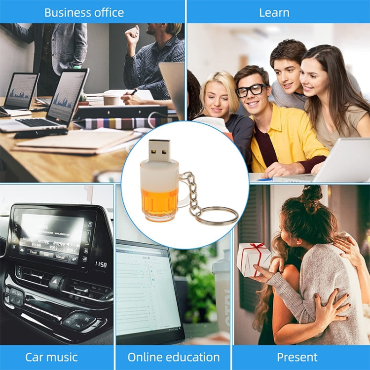 Beer Keychain Style USB Flash Disk with 4GB Memory, 4GB