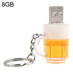 Beer Keychain Style USB Flash Disk with 8GB Memory, 8GB