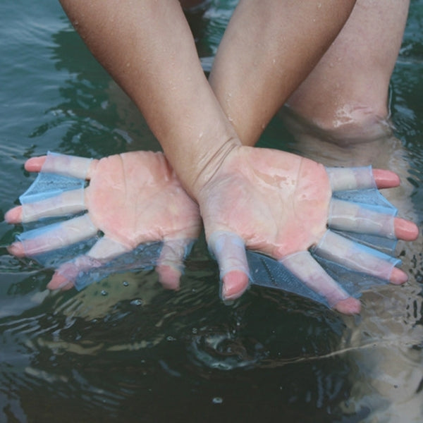 Silicone Swimming Web Fins Hand Flippers Training Gloves, M, Size: M Blue, Size: M Magenta, Size: M Green