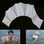 Silicone Swimming Web Fins Hand Flippers Training Gloves, L, Size: L Blue