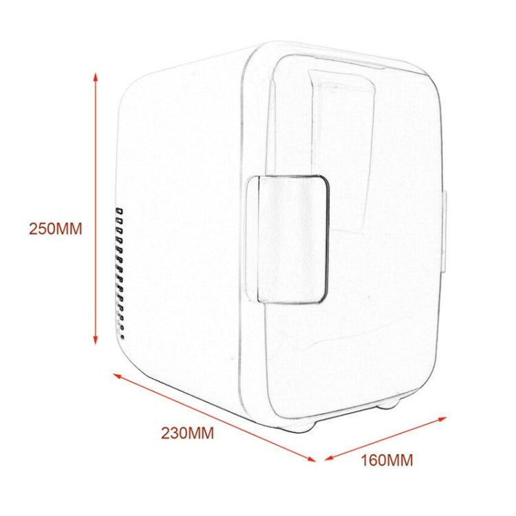 4L Mini Car Refrigerator Electric Cooler / Warmer, Random Color Delivery, 4L Random Color