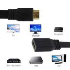 30cm High Speed V1.4 HDMI 19 Pin Male to HDMI 19 Pin Female Connector Adapter Cable, HDMI AM to AF