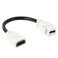 15cm High Speed V1.4 HDMI 19 Pin Female to HDMI 19 Pin Female Connector Adapter Cable, HDMI AF to AF (White)