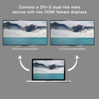 29.5cm DVI 24+1 Pin Male to 2 x HDMI Female Splitter Cable, DVI 24+1 Pin Male to 2 x HDMI Female