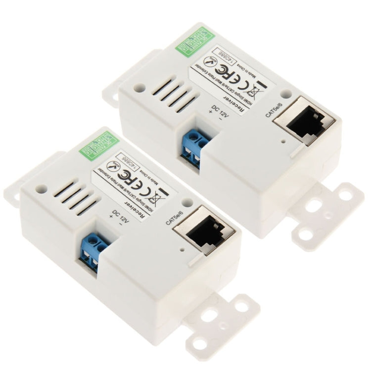 HDMI Single Cat5e / 6 50 Meters Wall Plate Extender, EU Plug