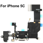 2 in 1 for iPhone 5C (Original Tail Connector Charger + Original Headphone Audio Jack Ribbon) Flex Cable, For iPhone 5C