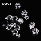 100 PCS Transparent Plastic Camera Lens Frame for iPhone 5 & 5S & 5C, 100pcs Camera Frame