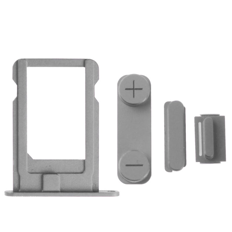 4 in 1 for iPhone 5 & 5S Original Alloy Material Colorful Nano SIM Card Tray + Volume Button + Power Button + Mute Button, For 5 & iPhone 5S, For iPhone 5 & 5S