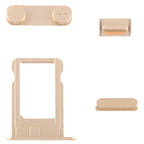 Full Housing Alloy  Back Cover with Mute Button + Power Button + Volume Button + Nano SIM Card Tray for iPhone 5S, For iPhone 5S
