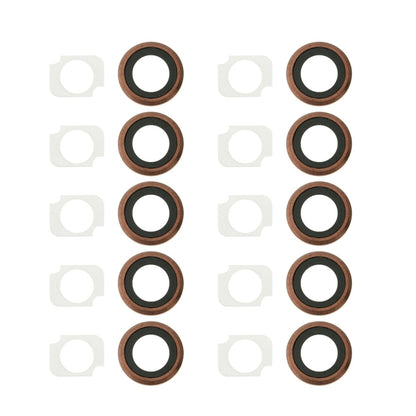Rear Camera Lens Ring + Flashlight Bracker  for iPhone 6s Plus, 10 Pairs / Set, For iPhone 6s Plus