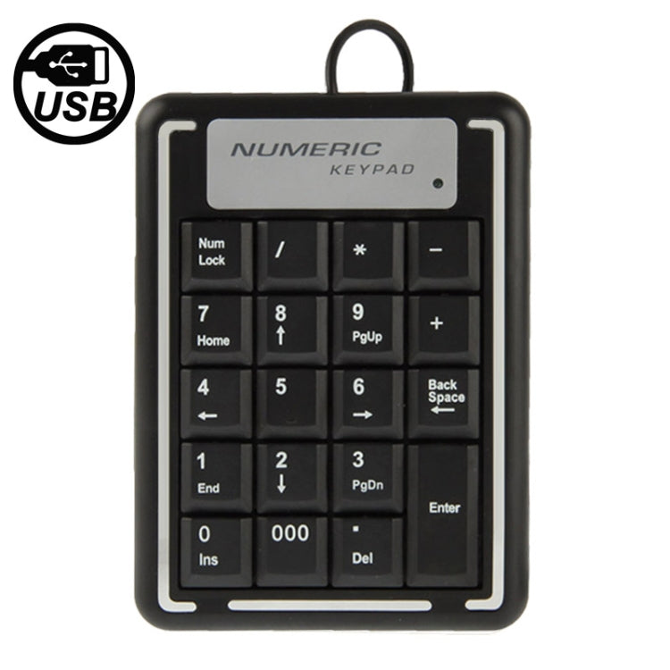 USB Non-synchronous Notebook Computer Numeric Keyboard with 19 Keys, 19 Keys