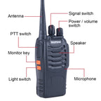 2 PCS BAOFENG BF-888S Portable CB Radio Walkie Talkie Retevis UHF 5W 16CH Radio FM Transceiver