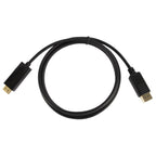 DisplayPort Male to HDMI Male Cable, Cable Length: 1.8m, DP to HDMI Male Black