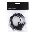 DisplayPort Male to DVI Male High Digital Adapter Cable, Length: 1.8m, DP to DVI 24+1 Male (Gold plated)
