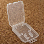 100Pcs Transparent Plastic Storage Card Box for SD Card + Micro SD Card(TF Card), SD+TF Card