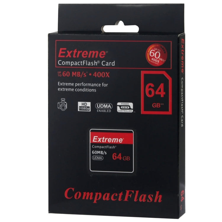 64GB Extreme Compact Flash Card, 400X Read  Speed, up to 60 MB/S (100% Real Capacity), 64GB