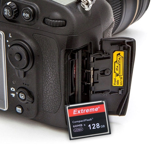 128GB Extreme Compact Flash Card, 400X Read  Speed, up to 60 MB/S (100% Real Capacity), 128GB