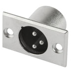 XLR 3 Pin Male Metal Chassis Mount Connector with Locking, Male Plug