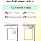 4 in 1 Door Magnet Refrigerator Delayed Door Closing Bell Anti-theft Alarm (3V)