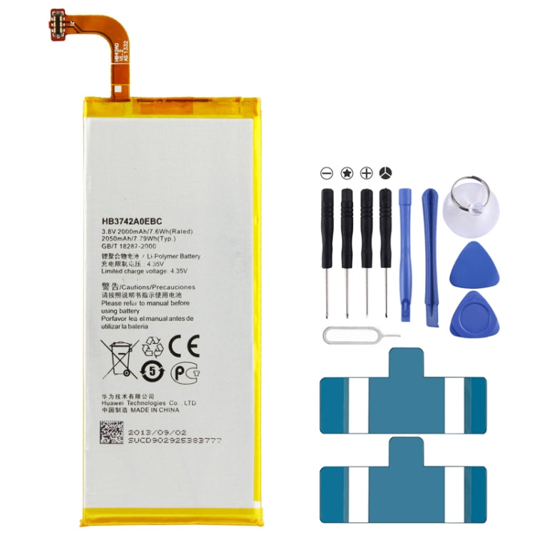 2000mAh Replacement Battery for Huawei Ascend P6(Gold), 2000mAh Gold