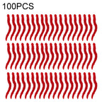 100 PCS Artificial Earthworm Fishing Lures Soft Silicone Worms Fishing Bait