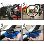 Bicycle Chain Cleaner Cycling Bike Machine Brushes Scrubber Wash Tool Kit Mountaineer Bicycle Chain Cleaner Tool Kits, 4